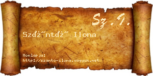Szántó Ilona névjegykártya